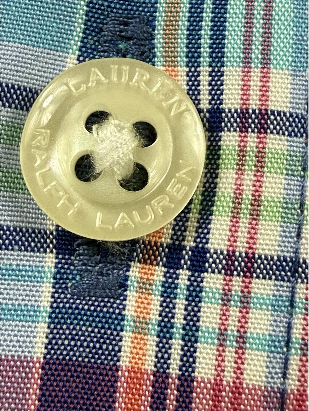 Lauren Ralph Lauren Men's L Regular Fit Plaid Stretch Button-Up Shirt